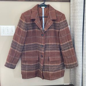 Wool and alpaca button up jacket